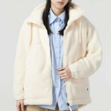 adidas阿迪达斯 纯色宽松抓绒运动外套休闲夹克女款224元包邮