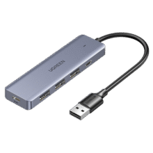 绿联USB3.0分线器USB扩展坞拓展坞 集线器HUB高速4口转接头转换器Type-c笔记本电脑台式机一拖多延长线 【USB*3+Type-C】0.6米45.9元
