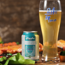 1.3元/听！天湖啤酒 精酿9度 小麦原浆白啤 330ml*24听￥31.18