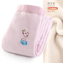 迪士尼 女童保暖裤儿童棉裤冬加绒暖暖裤宝宝打底裤内穿秋裤热能裤 香芋紫 150