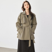 1日10点：对白 宽松廓形双插袋翻领中长款风衣 L-XL279元