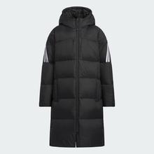 限移动端：adidas 阿迪达斯 600蓬拒水防泼保暖长款连帽鸭绒羽绒服男大童adidas阿迪达斯官方1009元淘金币最高抵扣35.97元