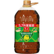 鲁花 香飘万家 低芥酸浓香 菜籽油 5.7L *1瓶78.8元