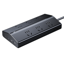 绿联T6梯形插排多功能插座氮化镓65W桌面充电站快充电器USB/TypeC接拖线板电竞办公宿舍6位总控开关3米123.4元