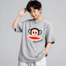 舒适100%棉面料！Paul Frank 大嘴猴 男童纯棉短袖T恤￥10.90 比上一次爆料降低 ￥21.8