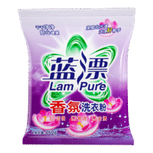 蓝漂 彩漂洗衣粉 全效洁净 260g*1袋0.01元包邮