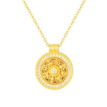 CHOW TAI SENG 周大生 八宝罗盘S925纯银项链新中式设计锁骨链轻奢新年199元