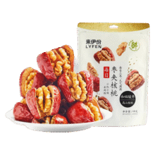 来伊份免洗新疆和田无核大枣核桃每日枣夹核桃辐照食品 【袋装】每日枣夹核桃108g*3袋29.7元 (满2件9折)