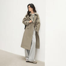 京东PLUS：DUIBAI 对白 复古英伦风中长款风衣外套 女 2024春装今年流行卡其色大衣 卡其色 M249.3元（需买2件，需用券）
