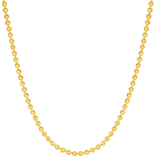 周六福（ZLF）  黄金项链女款足金999车花亮面圆珠素链 计价 42cm - 6.58g5994元 (券后省150)