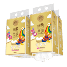 清风（APP）wiggle联名款挂抽 面巾纸 悬挂式4层300抽*4提 厕纸卫生纸16.92元（plus会员免运费）