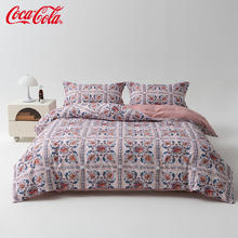 Coca-Cola 可口可乐 床单被套枕套 三件套 沙滩派对 150*200cm券后34元