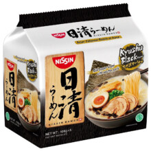 日清食品日式拉面方便面九州黑蒜油风味106*5包【新品首发】25.99元
