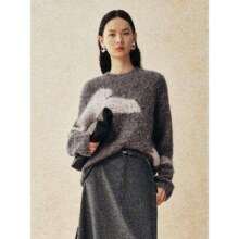 7日20点、再降价、超V会员：peacebird 太平鸟 苏州博物馆 x 联名合作绵羊毛混马海毛内搭针织衫139元包邮