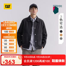 京东PLUS：CAT 卡特彼勒 卡特25春夏男士户外休闲复古麂皮绒翻领工装夹克外套 黑色 XL