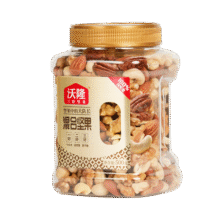 沃隆混合纯坚果 每日坚果混合罐装干果营养健康休闲零食腰果榛子核桃 500g/罐混合坚果纯坚果款59.9元 (券后省8)