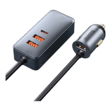 倍思（Baseus）车载充电器 点烟器一拖二/三多口pd快充转换器扩展120W 3U+1C 充电器69元 (券后省10)