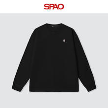 SPAO 100%纯棉圆领百搭情侣长袖