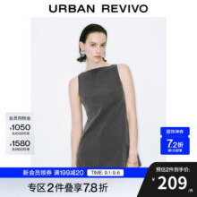 UR2025夏季新款女装气质格雷系撞色拼接无袖连衣裙UWG750152 中灰 XS193.7元 (满2件9折,券后省0.72)