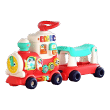 汇乐玩具（HUILE TOYS）四合一智趣小火车香蕉飞机手推学步车1-3岁儿童玩具儿童节礼物 四合一智趣小火车219元 (满69减10,券后省180)
