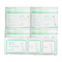 棉芽（COTTON SHOOTS）棉芽四头棉签掏耳朵化妆一次性卫生棉棒婴幼儿4+3盒共1350枚47.9元