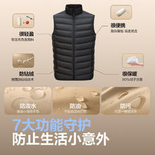 BOSIDENG 波司登 秋冬季轻薄羽绒服男女款羽绒马甲短款立领保暖背心B40131020 黑色8056 155/80A129元