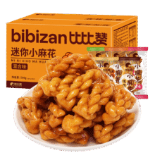 plus会员：比比赞 迷你小麻花混合味 500g1.9元