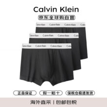 Calvin Klein CK男士平角内裤三条装 0000U2662G 黑色白边-平角长款 S259元 (券后省50)
