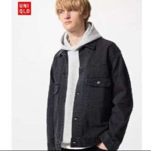 PLUS会员：UNIQLO 优衣库 男女同款牛仔茄克 水洗外套234.37元包邮（需凑单）
