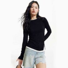 20点、超V会员：VERO MODA 撞色假两件长袖上衣78元包邮