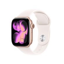 苹果 Apple Watch Series 11 智能手表 GPS版 42mm 玫瑰金色 铝金属 淡桃粉色运动型表带 S/M2549.15元