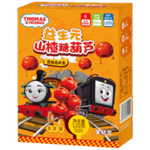 小火车（THOMAS & FRIENDS）托马斯益生元鸡内金山楂糖葫芦山楂棒120g果肉条儿童零食盒装13.2元 (券后省0.7)