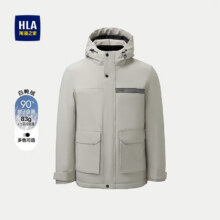 HLA海澜之家羽绒服男连帽印花简洁大方挺括保暖外套男149.5元（需领券）