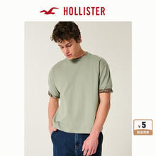 HOLLISTER 霍利斯特 美式棉质圆领短袖T恤 KI324-5252 鼠尾草色 S (175/92A)80.38元