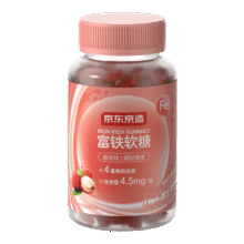 京东京造 富铁软糖荔枝味60粒 铁剂补铁软糖养气血女性孕妇姨妈期铁元89.8元（需领券，合29.93元/件）