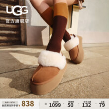 UGG秋季女士包头厚底LOGO松紧带休闲懒人毛毛鞋 1113474 CHE | 栗色 361049元 (券后省50)