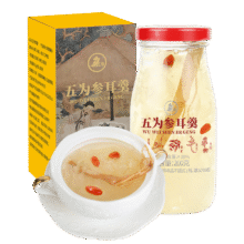 五为 即食参耳羹200g*1瓶6.45元包邮（买一送一，合3.22元/瓶）