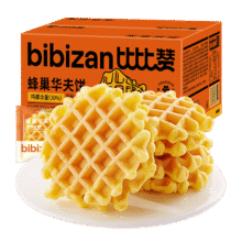 比比赞（BIBIZAN）蜂巢华夫饼400g6.9元