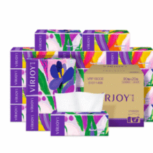 清风旗下高端品牌！Virjoy 唯洁雅 经典时尚MINI鸢尾抽纸 S码 4层90抽*20包￥20.65 3.0折