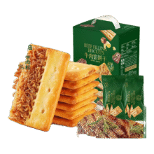 泓一牛肉馅酥脆饼干405g 早餐薄饼休闲零食品办公室网红下午茶 【真材实料】牛肉馅饼干405g14.9元 (券后省2,月销1w+)