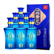 景芝一品景芝 芝麻香型高度白酒 婚宴喜酒 52度 500mL 6瓶 蓝淡雅 整箱装508元 (券后省386)
