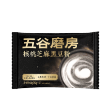 五谷磨房低GI黑芝麻糊核桃芝麻黑豆粉早餐代餐粉 64g5.9元（需换购）