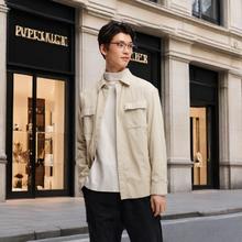 Semir 森马 男士长袖衬衫 灯芯绒绣花外套62.1元