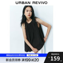 UR2025夏季新款女装时尚休闲肌理感无袖罩衫衬衫UYY250044 正黑 (偏宽松) XS114.5元 (券后省0.72)