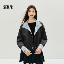 森马（Semir）女款 季花苞拼接格子立领夹克89.5元（需领券）