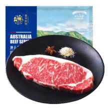 春禾秋牧 进口原切谷饲安格斯西冷牛排200g 牛肉生鲜冷冻 野餐烧烤129.9元（合25.98元/件）