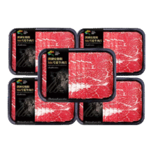 宅鲜汇澳洲原切牛肉片谷饲肥牛卷雪花牛肉生鲜寿喜烧火锅烤肉套餐和牛 澳洲M6雪花牛肉片200g*5盒【净重 收藏加购-送蘸料1包88元