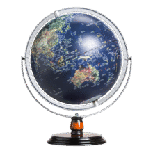 FUNGLOBE 地球仪32cm高清3D立体中英文浮雕大号儿童办公室台灯学生专用书房摆件AR中学生 32CM海沟款带AR(720° 充电款外框咖啡色)354元