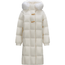 森马（Semir）羽绒服女长款三防防风宽松冬季2024保暖毛领连帽外套109724113018长款羽绒服199.5元