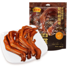 浙江老字号！藤桥牌 温州特产 老卤鸭掌 410g/12只装￥39.00